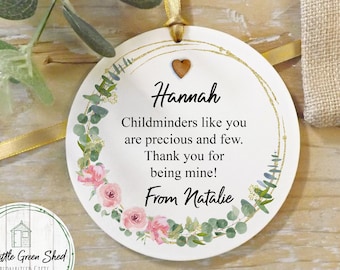 Personalised Childminder Gift: Acrylic Hanging Keepsake