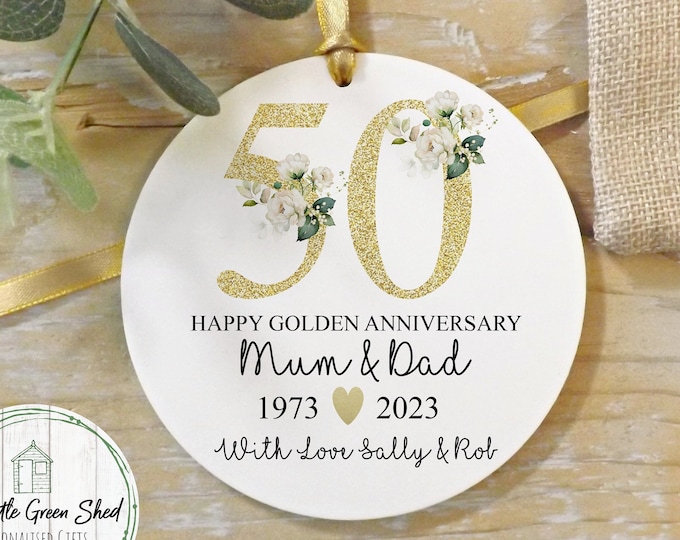 50th Wedding Anniversary Gift, Golden Anniversary Gift, Gift For Couples