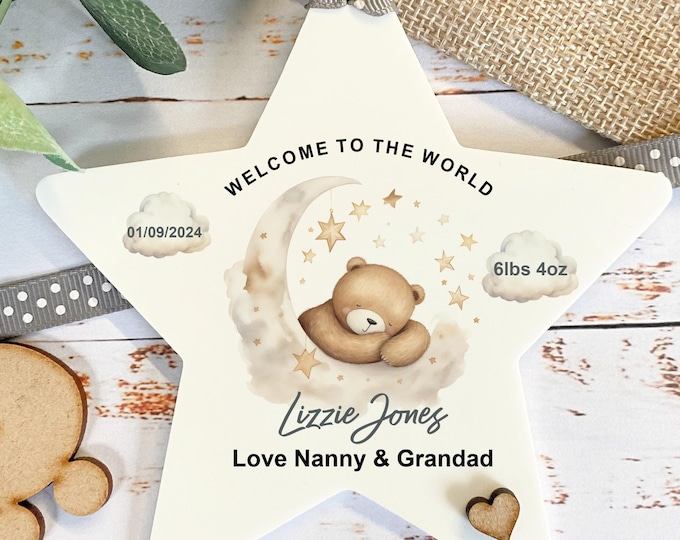 New Baby Gift Newborn Keepsake For Son Daughter Gift From New Parents Milestone Gift From Grandparents Gift For 1st Grandchild Nursery Decor