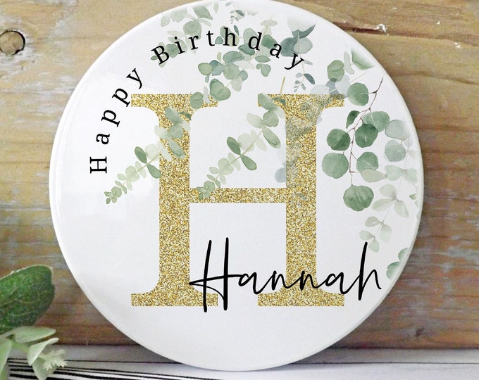Personalised Coaster, Initial Coaster, Birthday Gift, Any Name Coaster, Friend Gift, Ceramic Keepsake