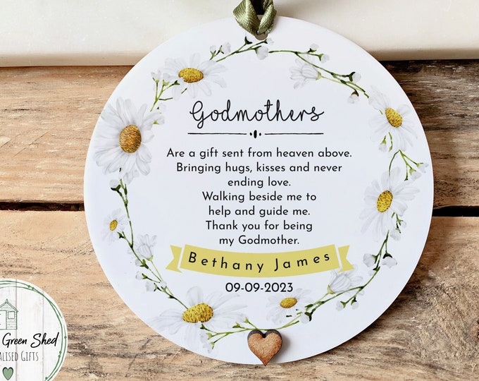 Godparents Keepsake, Godmother Gift, Godfather Gift, Gift from Godchild, Thank you Gift, Christening Gift, Baptism Gift