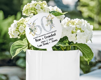 Personalised 60th Anniversary Plant Stake: Diamond Wedding Keepsake
