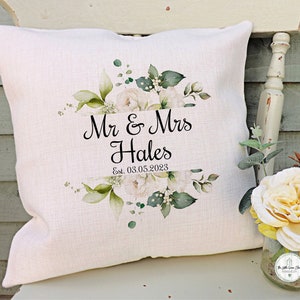 Mr and Mrs Gift, Wedding Cushion, Anniversary gift, Gift for a couple