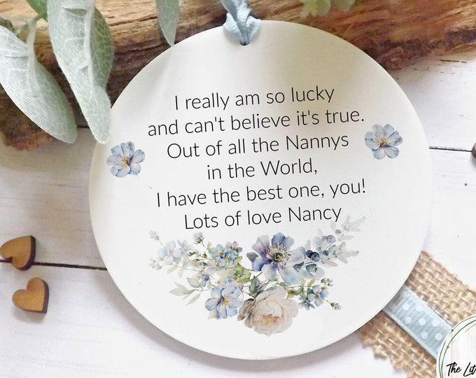 Nanny Gift, Nanny Keepsake, Personalised Mother's Day Gift, Grandchildren Gift, Birthday Gift, Grandma Gift,