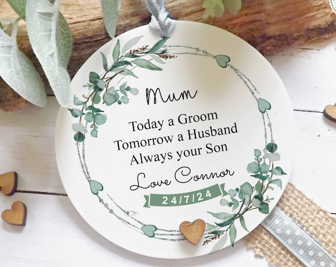 Mother of the Groom Gift, Son to Mum Gift, Keepsake from Son, Gift from the Groom, Gift For Her, Wedding Gifts, Acrylic Keepsake