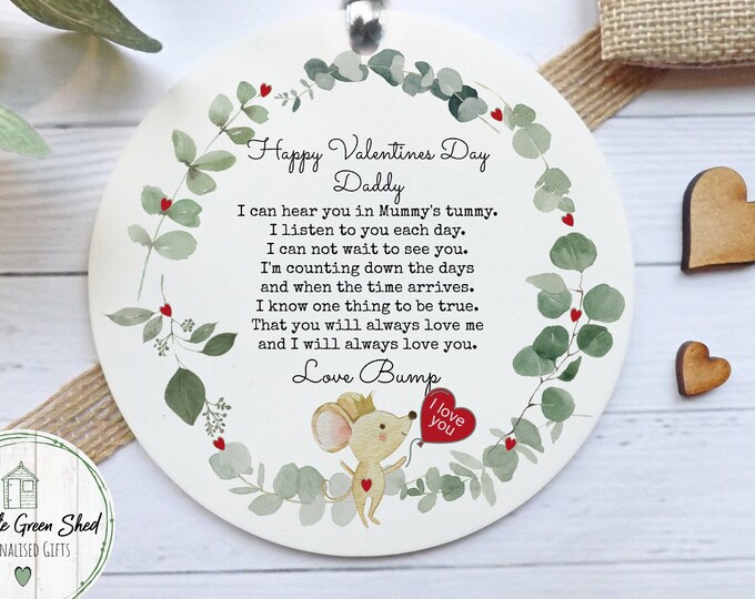 Valentines Gift For Dad From New baby, Personalised Keepsake