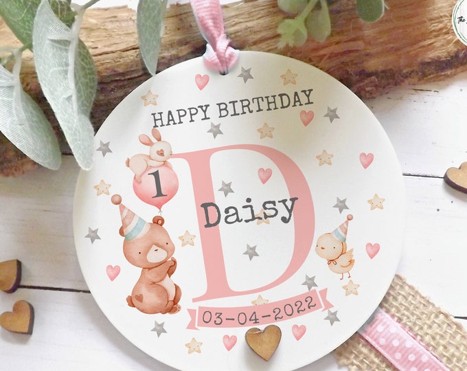 Personalised Granddaughter 1st Birthday Keepsake, Daughter Niece Gift, Nursery Decor, Grandchild Birthday