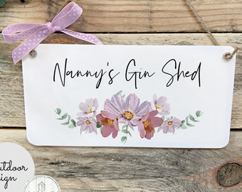 Garden Sign, Shed Sign, Gin Shed, Mum's Garden Sign, Outdoor Garden Sign, Gift for her.