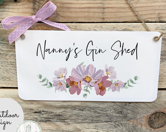Garden Sign, Shed Sign, Gin Shed, Mum's Garden Sign, Outdoor Garden Sign, Gift for her.