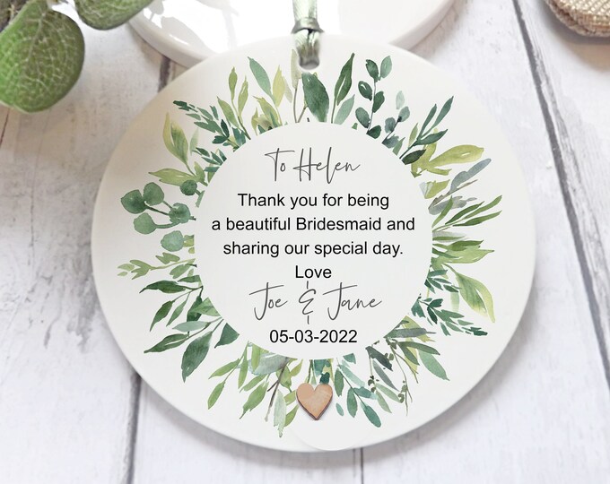 Bridesmaid Gift, Maid Of Honour Keepsake, Personalised Flower Girl Decoration, Wedding Gift, Acrylic