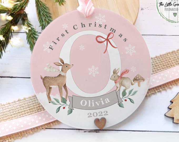 Personalised First Christmas Bauble/ Childs Christmas bauble/Kids Tree Decoration/Children's First Christmas Decoration/Christmas Ornament
