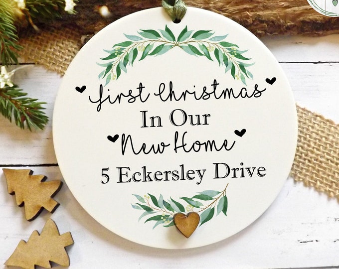 Personalised First Christmas In Our New Home Tree Decoration Ornament 10x10cm
