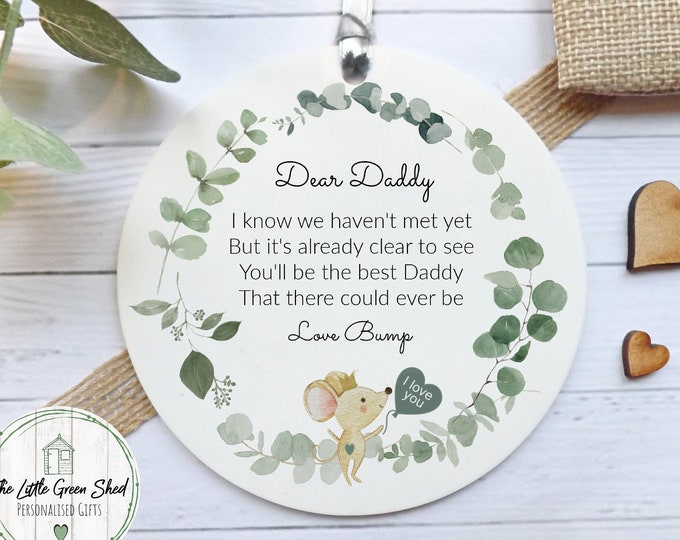 Dad gift, New baby Gift, Daddy Gift, Keepsake, Hanging Decoration