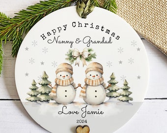 Grandparents Christmas Bauble, Nanny & Grandad Decoration, Gift From Grandchildren, Xmas Gifts, Any Relation Decoration