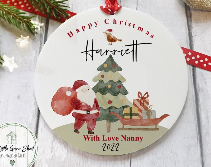 Grandchildren Christmas Bauble/Christmas Tree Decoration/Granddaughter Gift/Grandson Gift/Christmas Ornament/Christmas Gift Idea