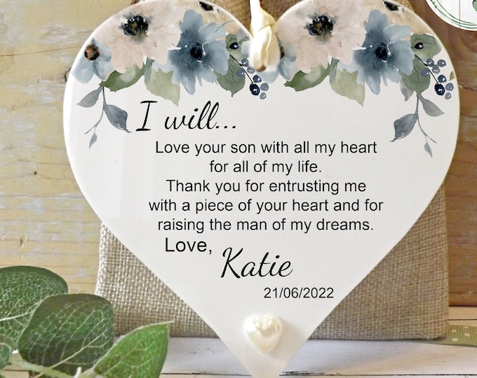 Mother of Groom Gift, Mother of the Bride Gift. Thank you Wedding gift, Wedding Favour, Gift from couple, Wedding Keepsake  12x12cm