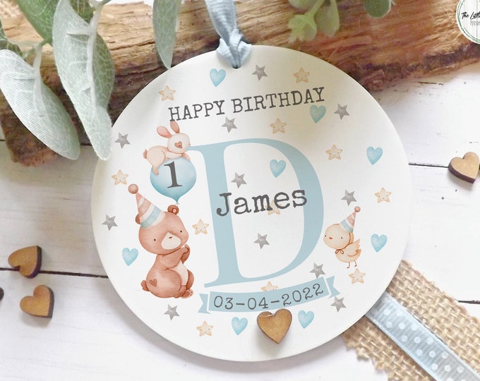 1st Birthday Gift, Boy's First Birthday Gift, Son, Grandson, Nephew Birthday Keepsake,Personalised Gift, Birthday Gift Idea, Nursery Decor,