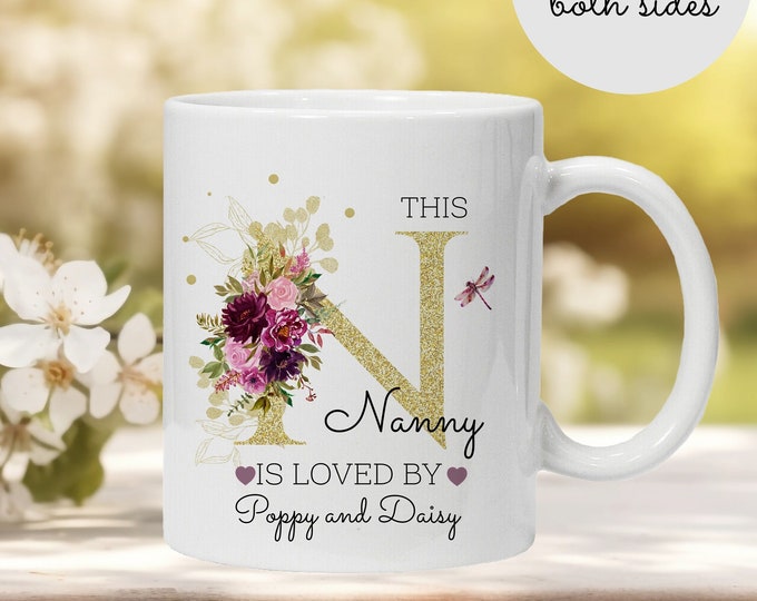 Personalised  Nanny Gift, Personalised Mother's Day Ceramic Mug, Nanny, Mum, Grandma Gift, Birthday Mug