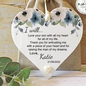 Mother of Groom Gift, Mother of the Bride Gift. Thank you Wedding gift, Wedding Favour, Gift from couple, Wedding Keepsake  12x12cm