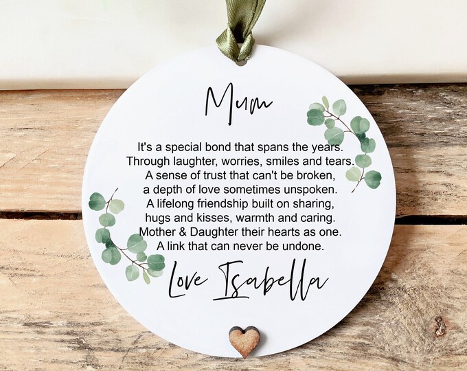 Personalised Mum Of The Bride Gift, Mum And Daughter Keepsake, Plaque, Mother's Day Gift, Mother Of The Bride Keepsake, Wedding Gift, Gifts