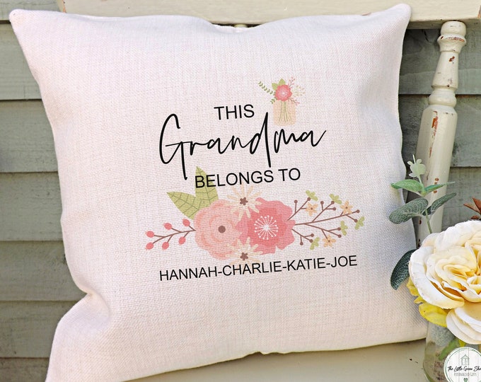 Personalised Grandma Cushion, Mother's Day Cushion, Personalised Gift for Nan, Nanny Gift, Mothers Day Gifts, Grandma Gift