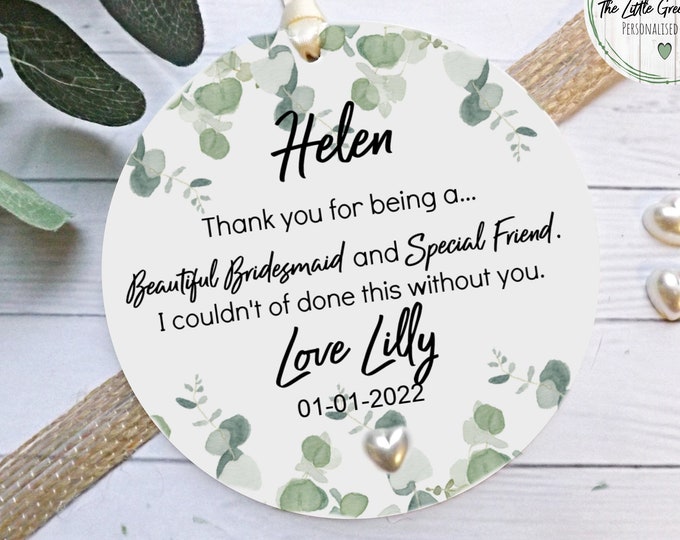 Bridesmaid Gift, Flower Girl Keepsake, Maid Of Honour Gift, Personalised Keepsake, Wedding Gift