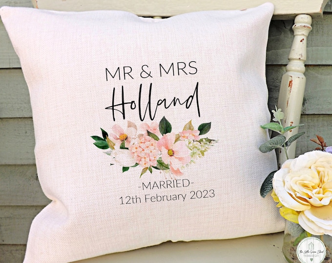 Wedding Gift, Personalised Wedding Cushion, Wedding Anniversary Gift,  Gift for couples, Wedding gift idea, Gift For The Bride And Groom
