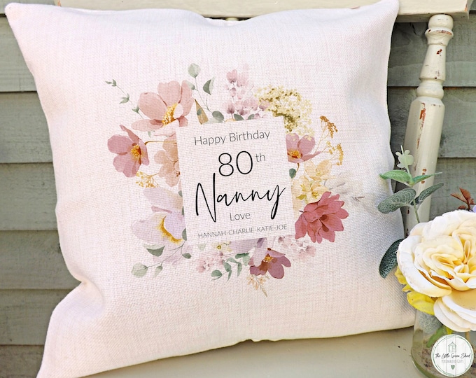 Birthday Gift, Any age gift, Personalised Cushion, Birthday Cushion, Any relation gift, Linen Cushion