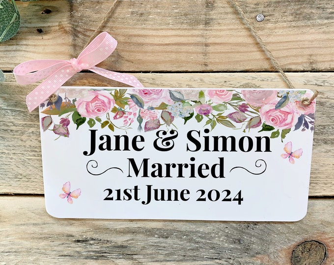 Wedding Sign, Wedding Photo Prop, Personalised Wedding Gift, Gift For Couples