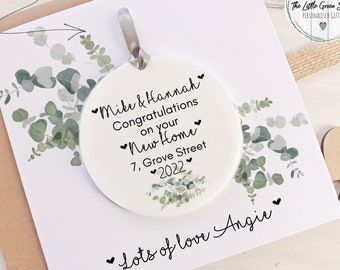 New Home Card, Housewarming Acrylic Keepsake, 1st Home Gift, Personalised Card Ornament