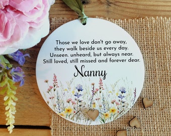 Personalised Sympathy Gift, Memorial Gift, Remembrance Keepsake, Grief/Loss Gift, Hanging Keepsake