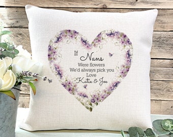 Personalised Nan Cushion, Mothers Day Gift, Nanny Birthday Gift, New Nanny Cushion, Nanny Christmas Gift, Gift From Grandchildren,