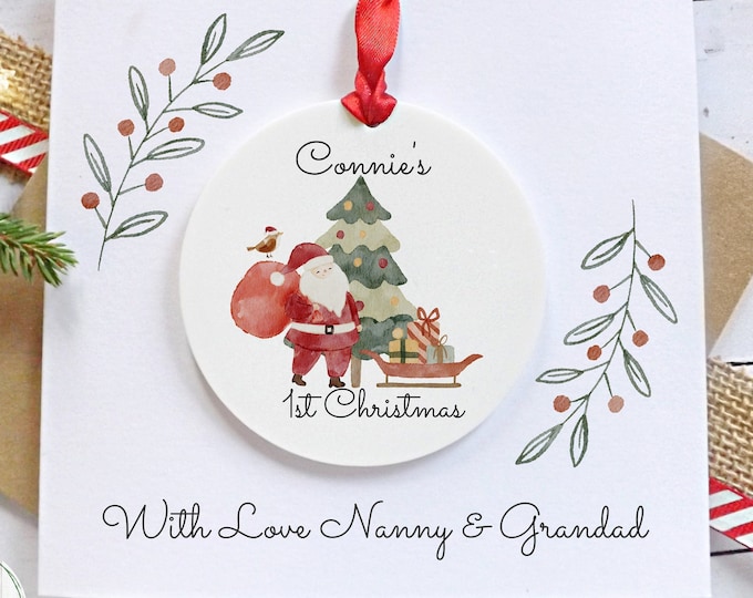 First Christmas Gift, First Christmas Keepsake Card, Baby's 1st Christmas Gift, Christmas Decoration,
