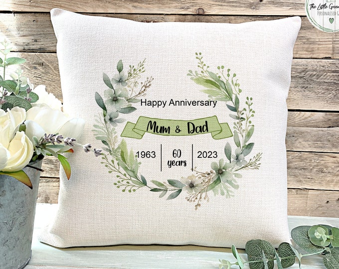 Wedding Anniversary Gift, Any Milestone Anniversary gift, Wedding Gift, Gift for Couples, Anniversary Cushion,
