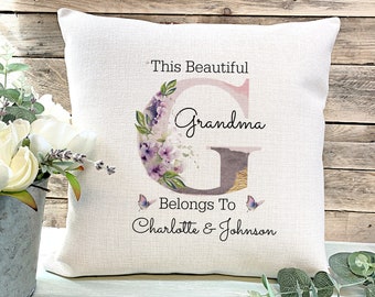 Personalised Grandma Cushion, Mothers Day Gift, Gran Birthday Gift, New Granny Cushion, Gran Christmas Gift, Gift From Grandchildren,