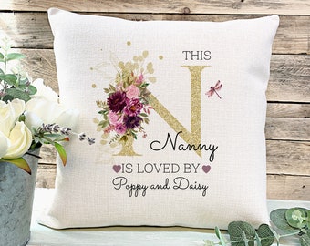 Personalised Nanny Gift, Nanny Cushion, Mother's Day gift, Gift for her, Gift for Nanny, Nan Mum gift, Nanny Pillow
