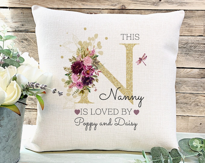 Personalised Nanny Gift, Nanny Cushion, Mother's Day gift, Gift for her, Gift for Nanny, Nan Mum gift, Nanny Pillow