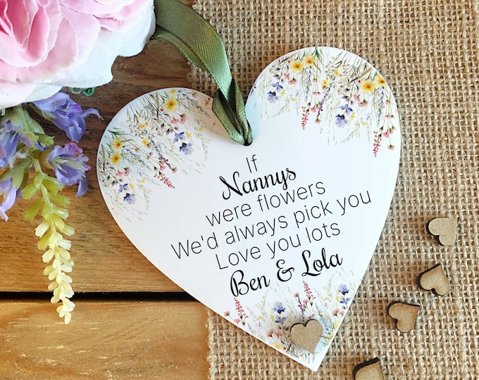 Nanny Mother's Gay Gift, Birthday Gift, Mother's Day Gift, Nanny Keepsake, Gift for Mum, Gift for Her, Hanging Heart,
