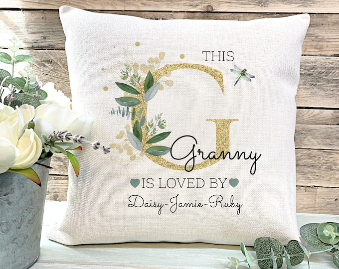 Personalised Gran Gift, Gran Cushion, Mother's day gift, Gift for her, Gift for Nanny, Nan Mum gift, Granny Pillow