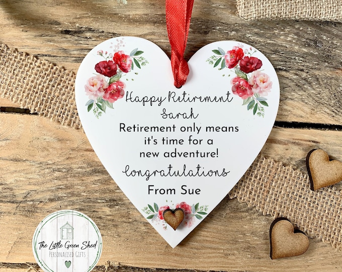 Retirement Gift, Gift For Her, Leaving Job Gift, Good Luck Gift, Personalised Happy Retirement Present,
