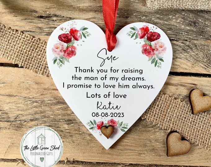 Personalised Mother of Groom/Bride Keepsake, Thank you Gift, Wedding Keepsake, Gift for Mum,