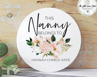 Nanny Ceramic Coaster, Nanny Keepsake, Grandchildren Gift, This Nanny Belongs To, Gift for Nanny