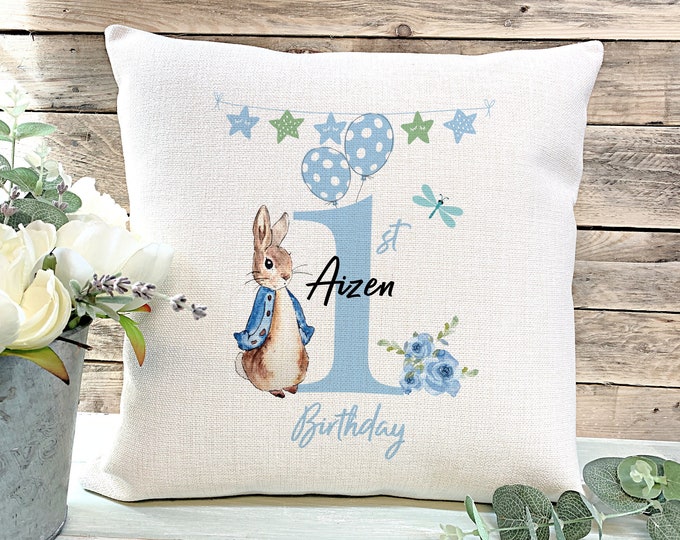 1st Birthday Gift, Baby Git, First Birthday Gift, Nursery Cushion, Boy Baby Gift, Birthday Gift,  Grandson gift, Son Birthday gift