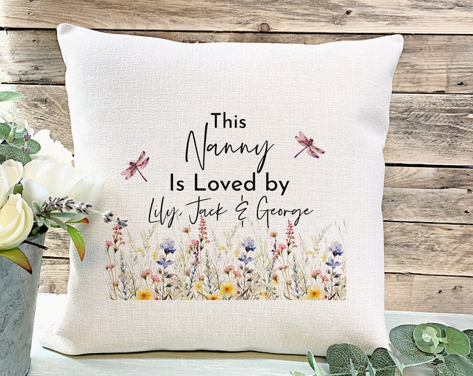 Personalised Nanny Gift, Gran Cushion, Mother's day gift, Gift for her, Gift for Nanny, Nan Mum gift, Granny Pillow