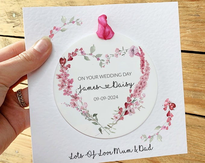 Personalised Wedding Day Card, Couples Card, Mr And Mrs Card, Greetings Card, Just Married Card, Wedding Keepsake card