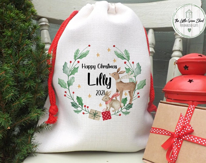 Personalised Christmas Sack, Christmas Eve Bag, Christmas Toy Sack, Christmas Decorations