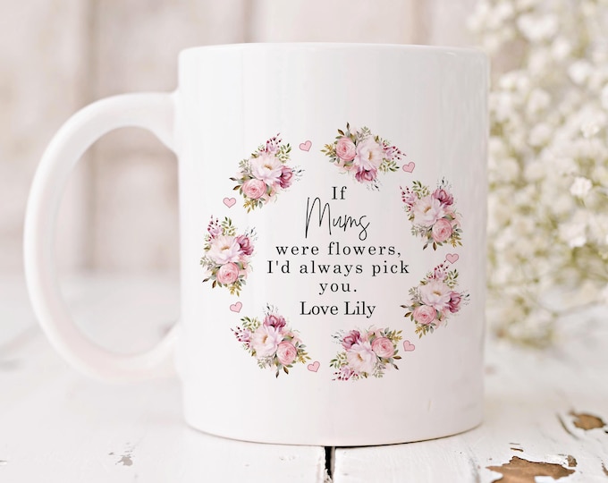Personalised Mug for Mum, Handmade Ceramic Gift, Present for Mum, Nanna, Nanny, Mummy, New Mum Gift, Gift From Grandkids, Mother’s Day Gift