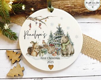 Personalised Baby's 1st Christmas Ornament, Bay Keepsake, Baby's First Christmas Decoration, New Baby Christmas Gift, With Giftbag
