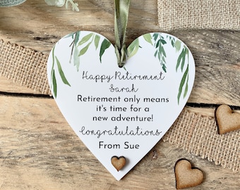 Retirement Gift, Gift For Her, Leaving Job Gift, Good Luck Gift, Personalised Happy Retirement Present,