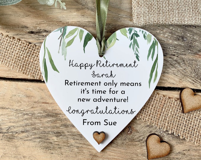 Retirement Gift, Gift For Her, Leaving Job Gift, Good Luck Gift, Personalised Happy Retirement Present,